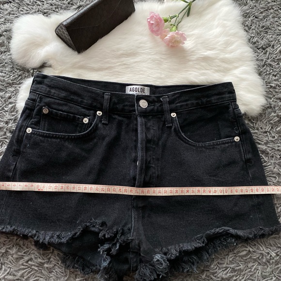 AGOLDE Ridley Short High-rise vintage denim cut-off shorts - Picture 10 of 11